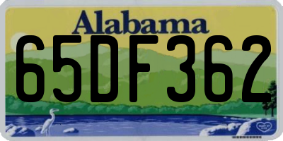 AL license plate 65DF362