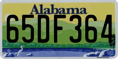 AL license plate 65DF364
