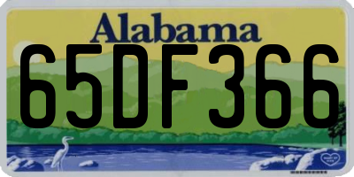 AL license plate 65DF366