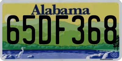 AL license plate 65DF368