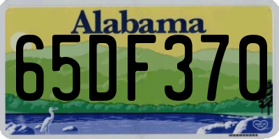 AL license plate 65DF370