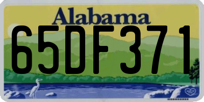 AL license plate 65DF371