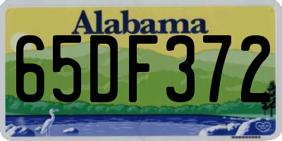 AL license plate 65DF372