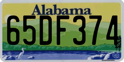 AL license plate 65DF374