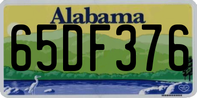 AL license plate 65DF376