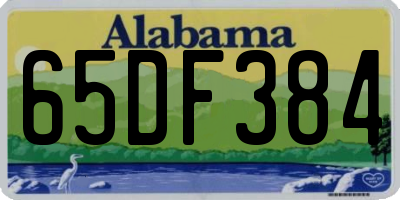 AL license plate 65DF384