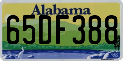 AL license plate 65DF388