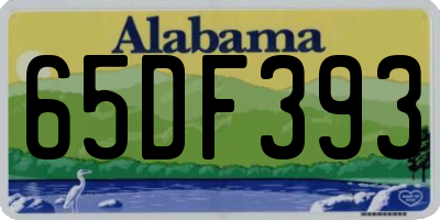 AL license plate 65DF393