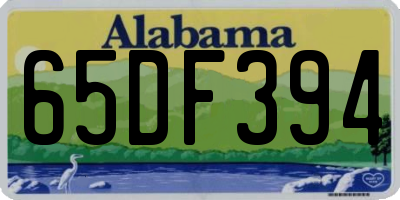 AL license plate 65DF394
