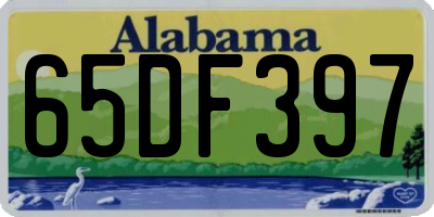 AL license plate 65DF397