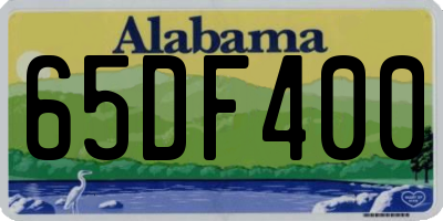AL license plate 65DF400