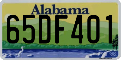 AL license plate 65DF401