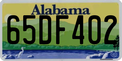 AL license plate 65DF402