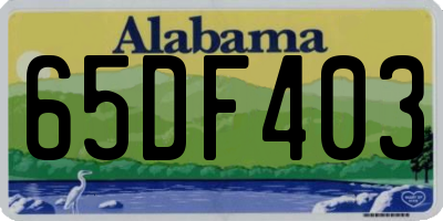 AL license plate 65DF403