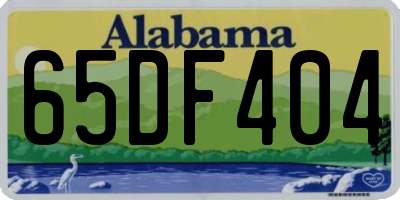 AL license plate 65DF404
