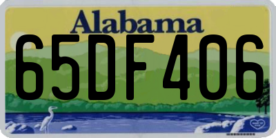 AL license plate 65DF406