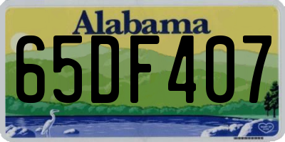 AL license plate 65DF407