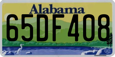 AL license plate 65DF408