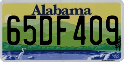 AL license plate 65DF409