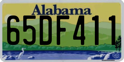 AL license plate 65DF411