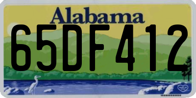 AL license plate 65DF412