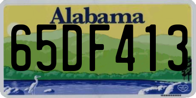AL license plate 65DF413