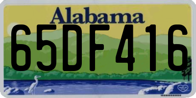 AL license plate 65DF416