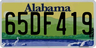AL license plate 65DF419