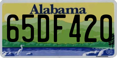 AL license plate 65DF420