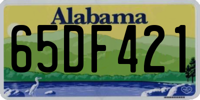 AL license plate 65DF421