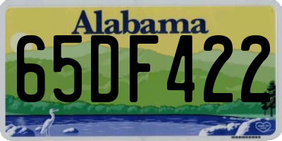AL license plate 65DF422