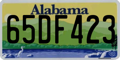AL license plate 65DF423