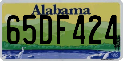 AL license plate 65DF424