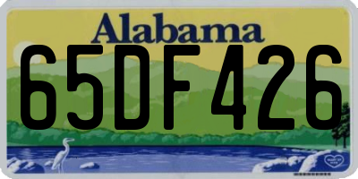 AL license plate 65DF426