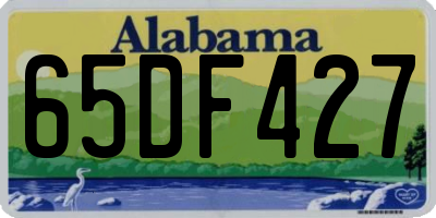 AL license plate 65DF427