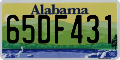 AL license plate 65DF431