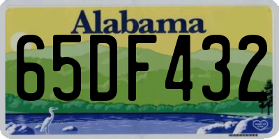 AL license plate 65DF432