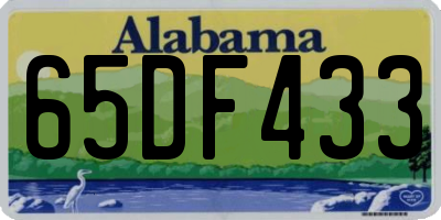 AL license plate 65DF433