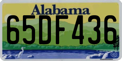 AL license plate 65DF436