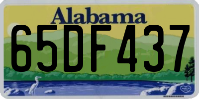 AL license plate 65DF437