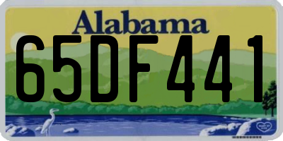 AL license plate 65DF441