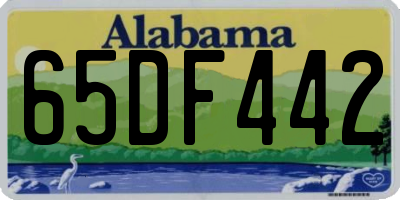 AL license plate 65DF442