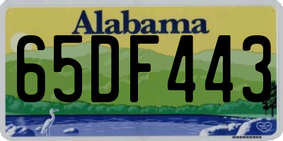 AL license plate 65DF443
