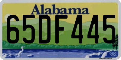 AL license plate 65DF445