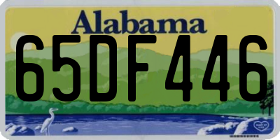 AL license plate 65DF446