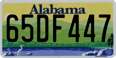 AL license plate 65DF447