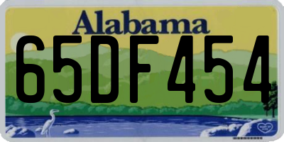AL license plate 65DF454