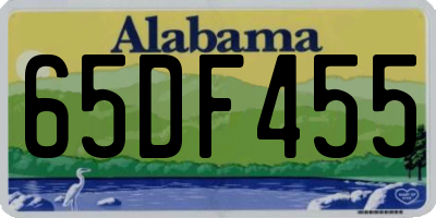 AL license plate 65DF455