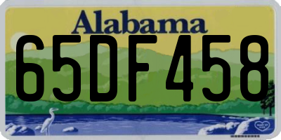 AL license plate 65DF458