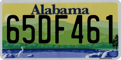 AL license plate 65DF461